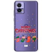 Прозрачный чехол BoxFace Motorola Edge 30 Neo Merry Christmas