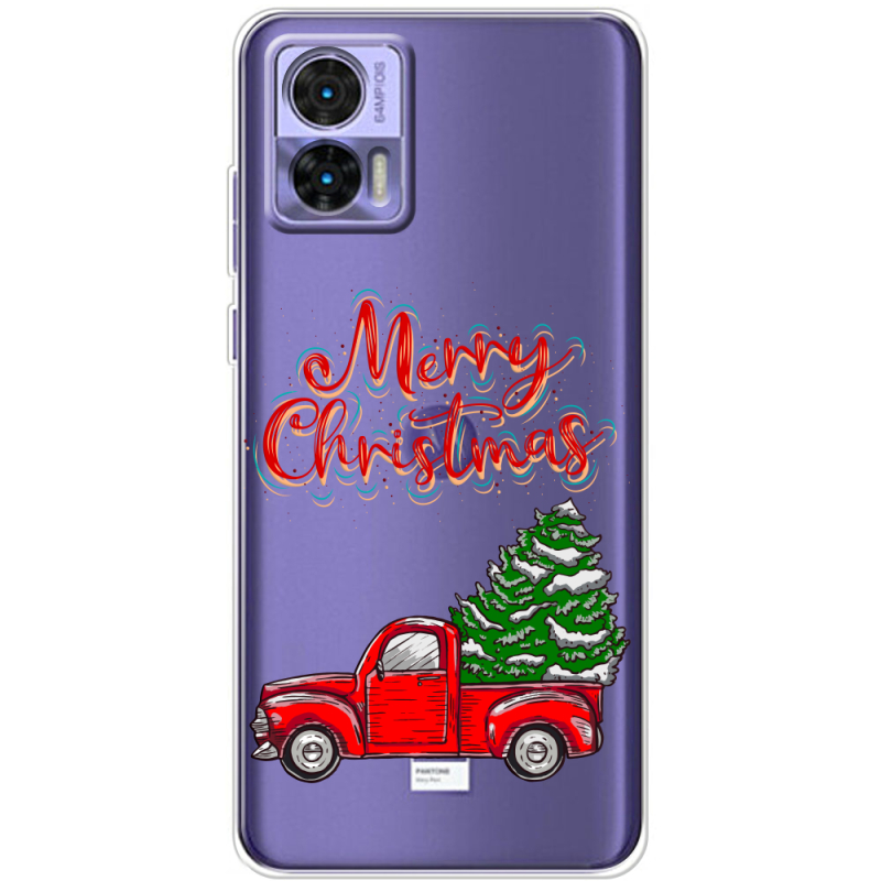 Прозрачный чехол BoxFace Motorola Edge 30 Neo Holiday Car
