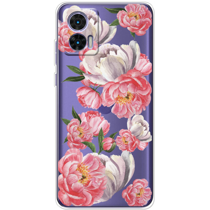 Прозрачный чехол BoxFace Motorola Edge 30 Neo Peony Watercolor Style