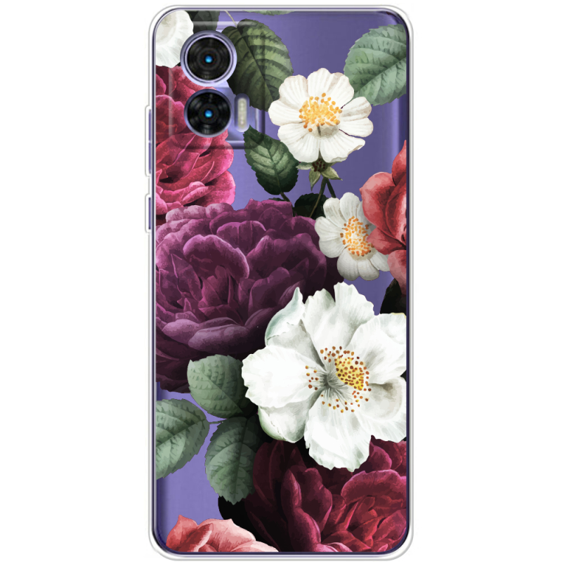 Прозрачный чехол BoxFace Motorola Edge 30 Neo Floral Dark Dreams