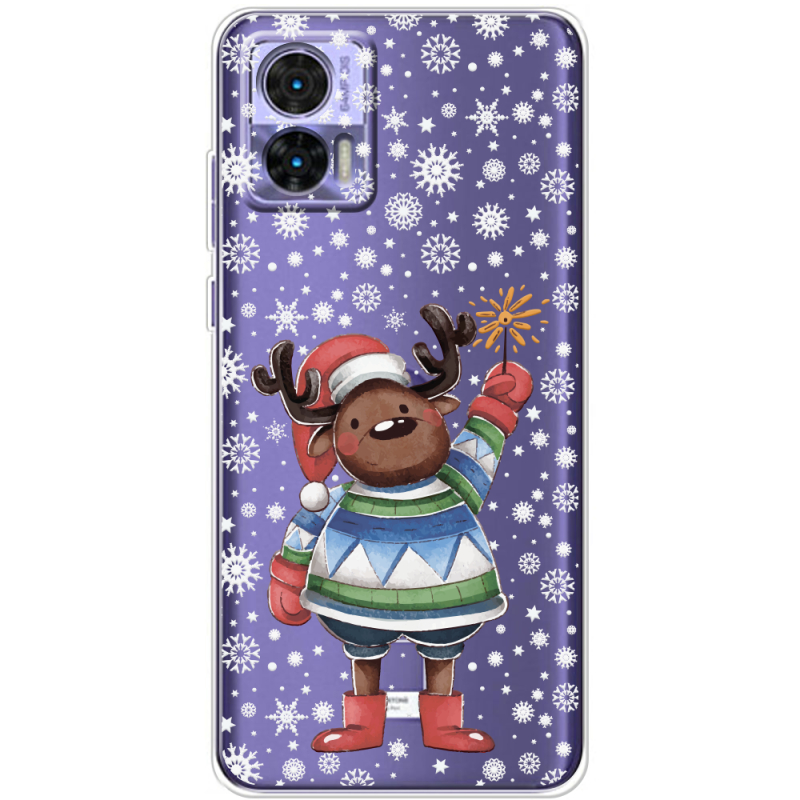 Прозрачный чехол BoxFace Motorola Edge 30 Neo Christmas Deer with Snow