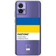 Прозрачный чехол BoxFace Motorola Edge 30 Neo Pantone вільний синій