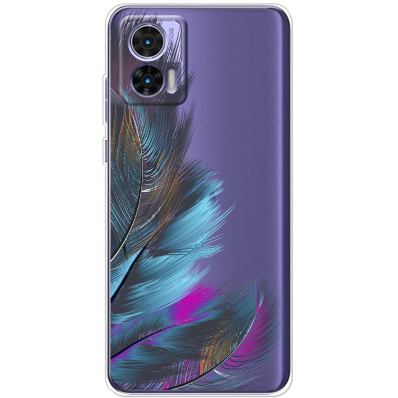 Прозрачный чехол BoxFace Motorola Edge 30 Neo Feathers