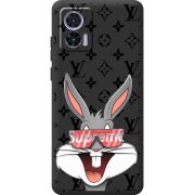 Черный чехол BoxFace Motorola Edge 30 Neo looney bunny