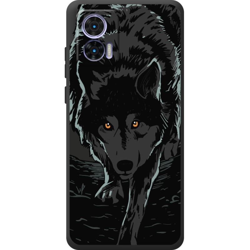 Черный чехол BoxFace Motorola Edge 30 Neo Wolf