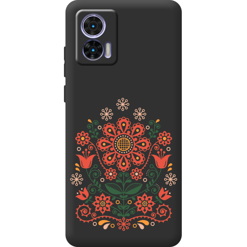 Черный чехол BoxFace Motorola Edge 30 Neo Ukrainian Ornament