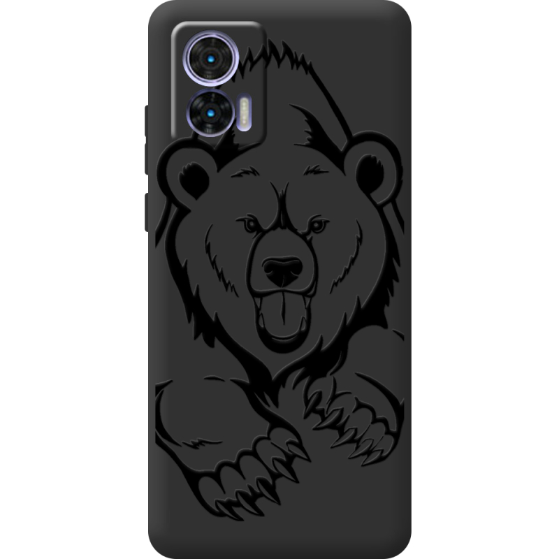 Черный чехол BoxFace Motorola Edge 30 Neo Grizzly Bear