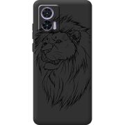 Черный чехол BoxFace Motorola Edge 30 Neo Lion