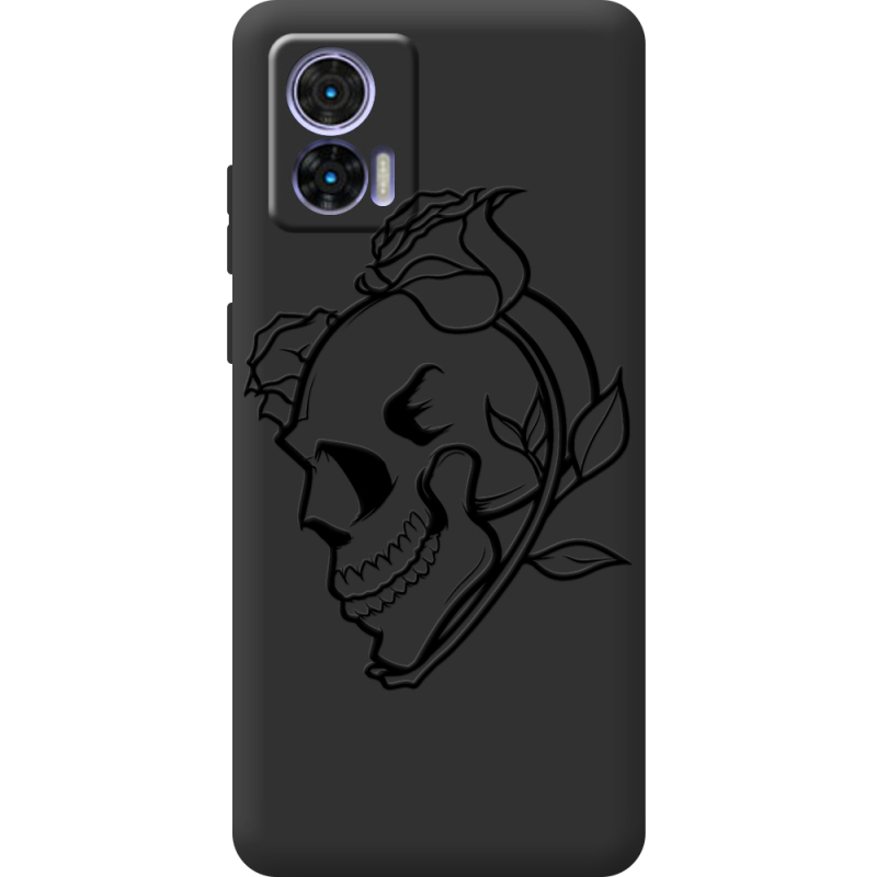 Черный чехол BoxFace Motorola Edge 30 Neo Skull and Roses