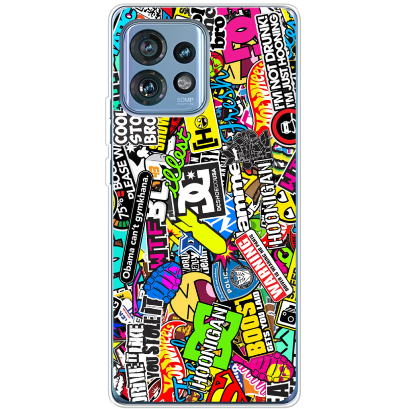 Чехол BoxFace Motorola Edge 40 Pro Multicolored Inscriptions