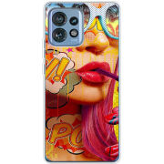 Чехол BoxFace Motorola Edge 40 Pro Yellow Girl Pop Art