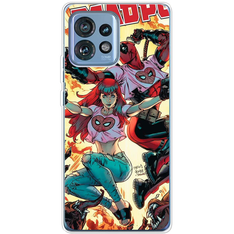 Чехол BoxFace Motorola Edge 40 Pro Deadpool and Mary Jane