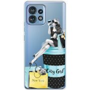 Прозрачный чехол BoxFace Motorola Edge 40 Pro City Girl