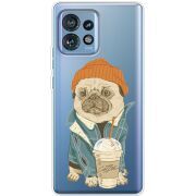 Прозрачный чехол BoxFace Motorola Edge 40 Pro Dog Coffeeman