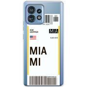 Прозрачный чехол BoxFace Motorola Edge 40 Pro Ticket Miami