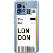 Прозрачный чехол BoxFace Motorola Edge 40 Pro Ticket London