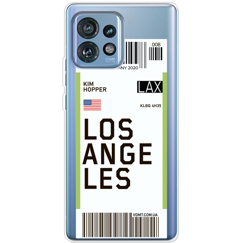 Прозрачный чехол BoxFace Motorola Edge 40 Pro Ticket Los Angeles