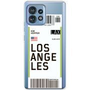 Прозрачный чехол BoxFace Motorola Edge 40 Pro Ticket Los Angeles