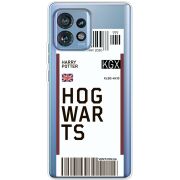 Прозрачный чехол BoxFace Motorola Edge 40 Pro Ticket Hogwarts