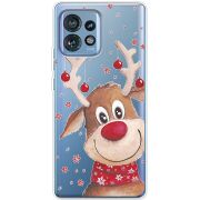 Прозрачный чехол BoxFace Motorola Edge 40 Pro Winter Deer