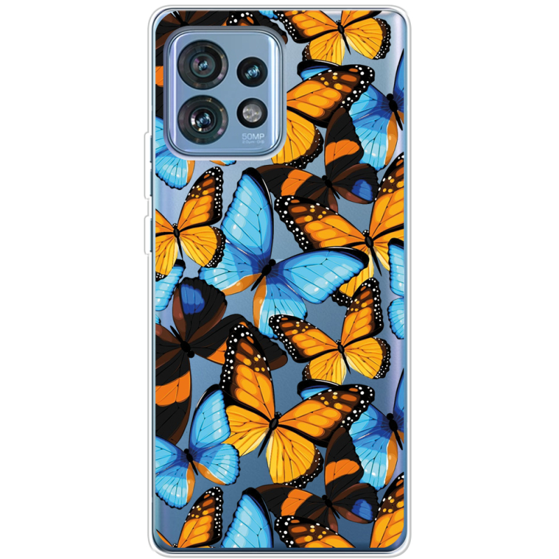 Прозрачный чехол BoxFace Motorola Edge 40 Pro Butterfly Morpho