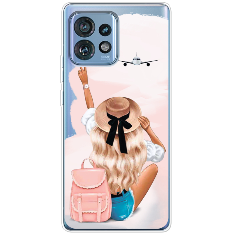 Прозрачный чехол BoxFace Motorola Edge 40 Pro Travel Girl