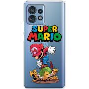 Прозрачный чехол BoxFace Motorola Edge 40 Pro Super Mario