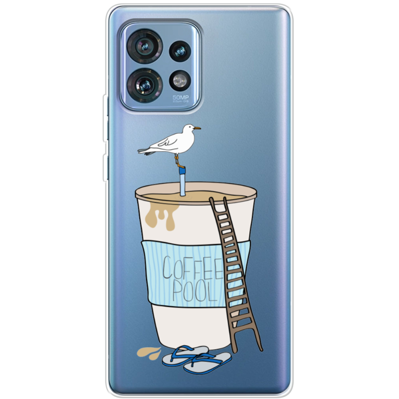 Прозрачный чехол BoxFace Motorola Edge 40 Pro Segull in Cofee Pool