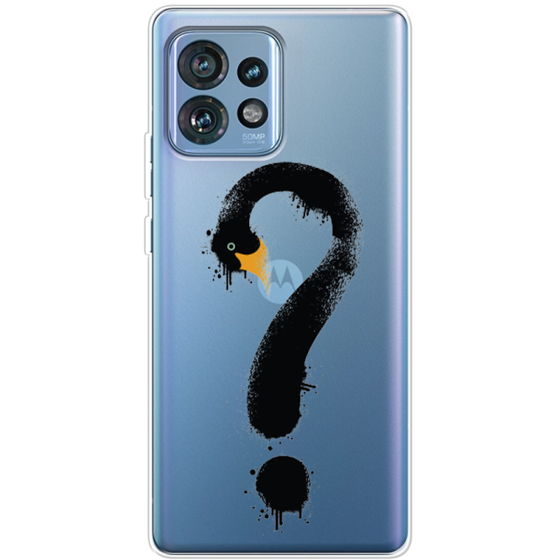 Прозрачный чехол BoxFace Motorola Edge 40 Pro Swan question