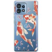 Прозрачный чехол BoxFace Motorola Edge 40 Pro Japanese Koi Fish