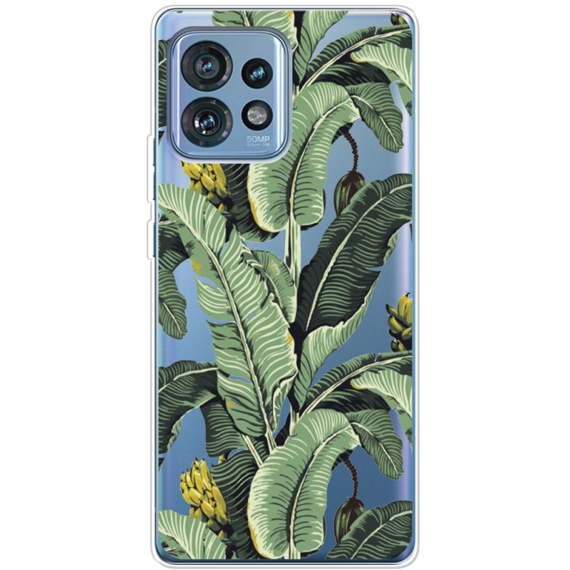 Прозрачный чехол BoxFace Motorola Edge 40 Pro Banana Leaves