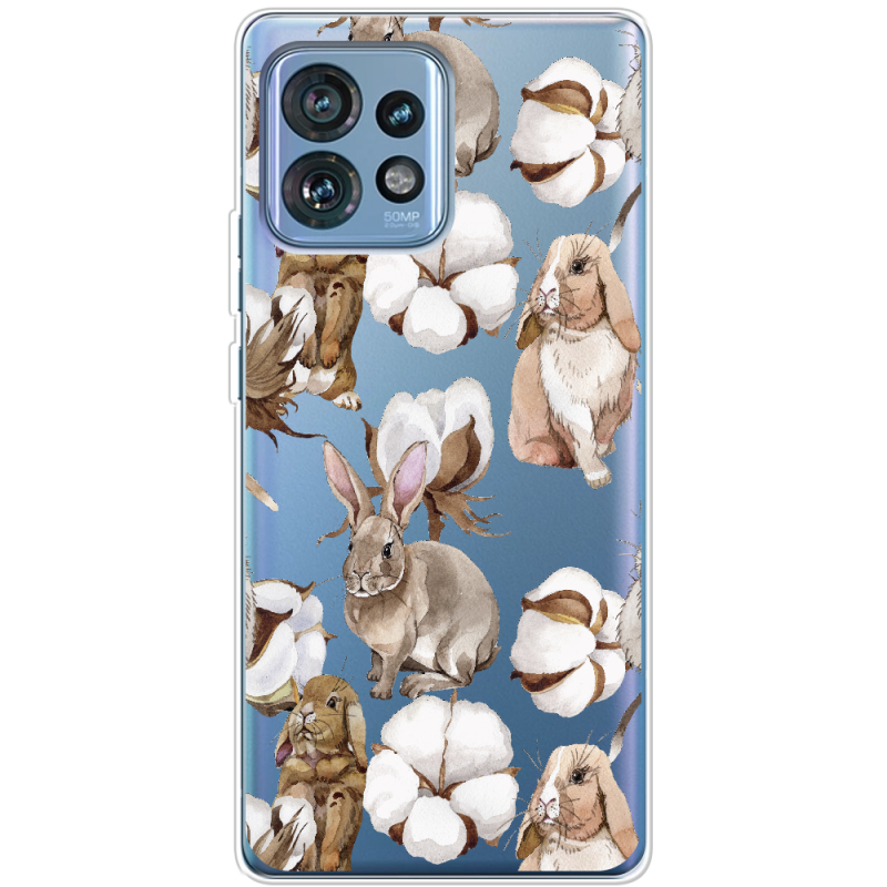 Прозрачный чехол BoxFace Motorola Edge 40 Pro Cotton and Rabbits