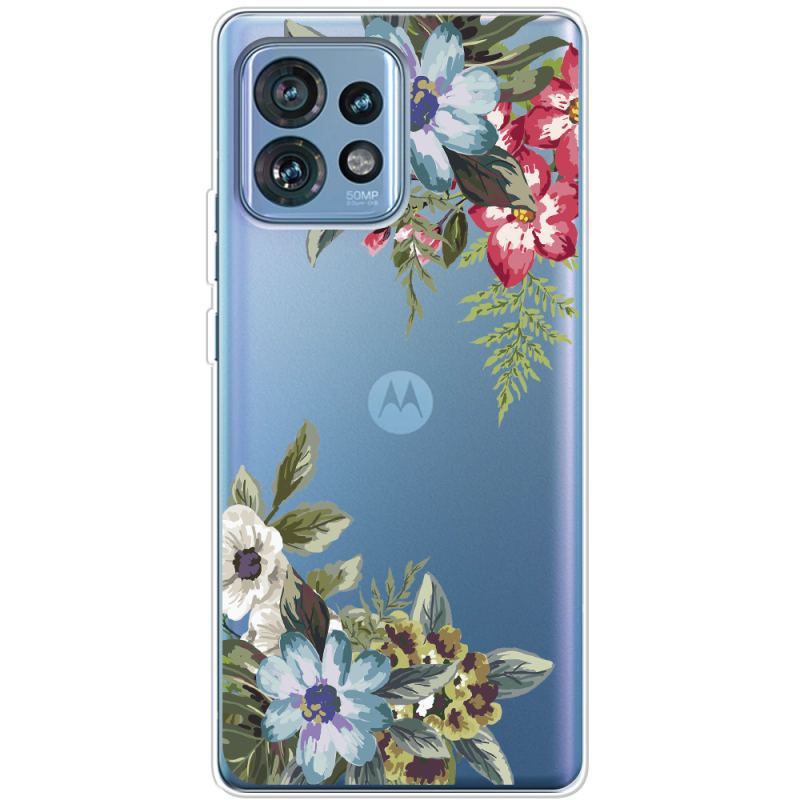 Прозрачный чехол BoxFace Motorola Edge 40 Pro Floral