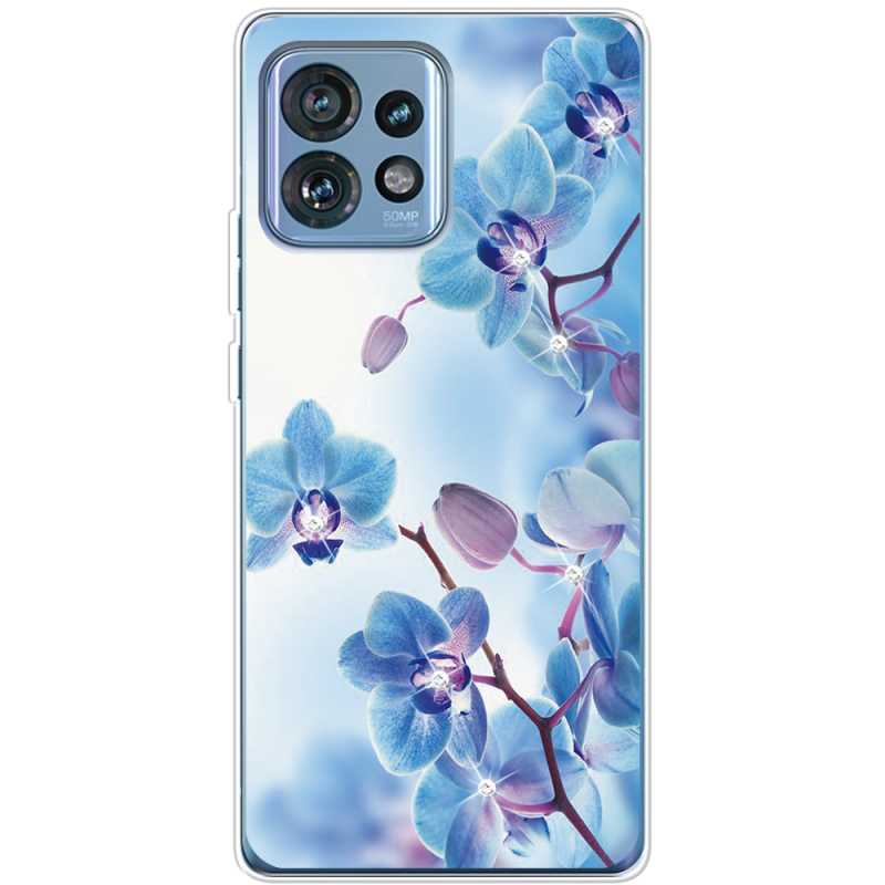 Чехол со стразами Motorola Edge 40 Pro Orchids