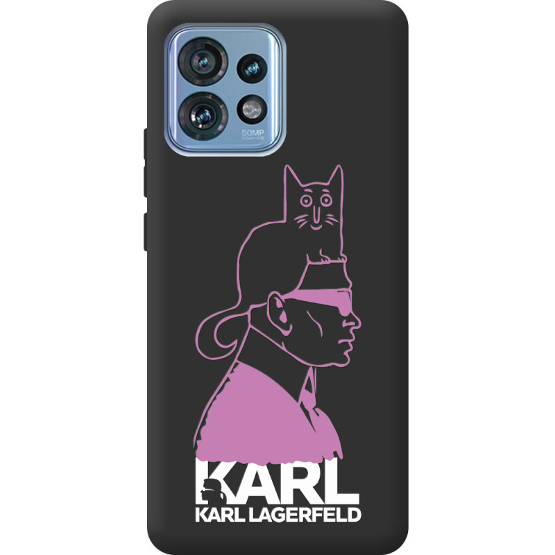 Черный чехол BoxFace Motorola Edge 40 Pro Pink Karl