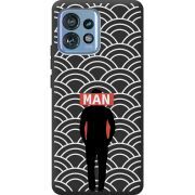 Черный чехол BoxFace Motorola Edge 40 Pro Man Pattern