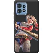 Черный чехол BoxFace Motorola Edge 40 Pro Happy Harley Quinn