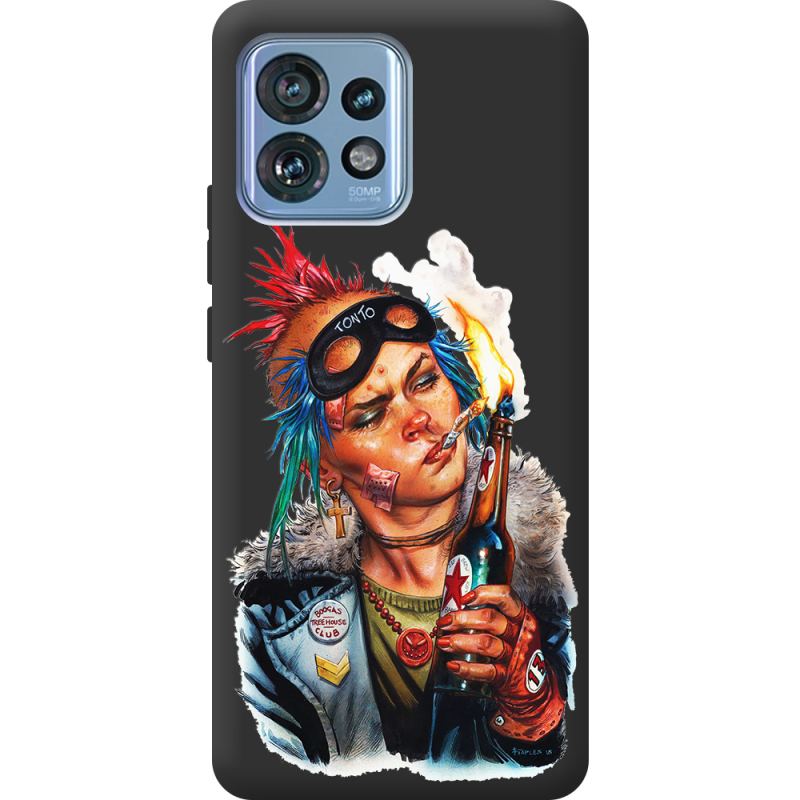 Черный чехол BoxFace Motorola Edge 40 Pro Tanker Girl