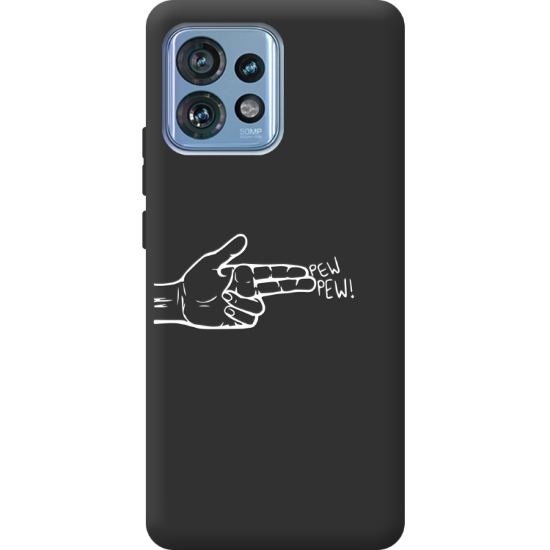 Черный чехол BoxFace Motorola Edge 40 Pro Pew Pew