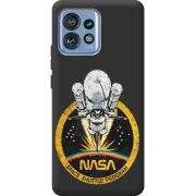 Черный чехол BoxFace Motorola Edge 40 Pro NASA Spaceship