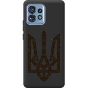 Черный чехол BoxFace Motorola Edge 40 Pro Ukrainian Trident