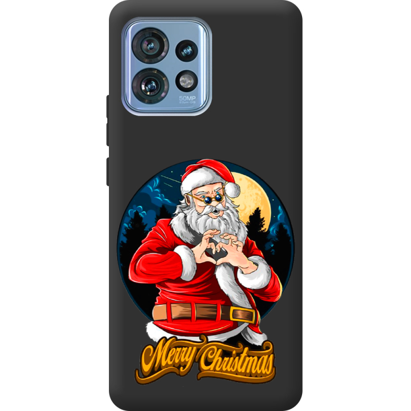 Черный чехол BoxFace Motorola Edge 40 Pro Cool Santa