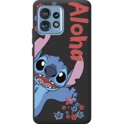 Черный чехол BoxFace Motorola Edge 40 Pro Гавайський друг Stich