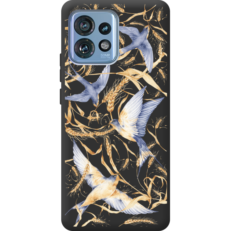 Черный чехол BoxFace Motorola Edge 40 Pro Ластівки