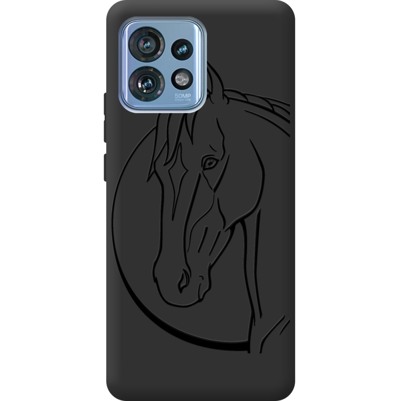 Черный чехол BoxFace Motorola Edge 40 Pro Horse