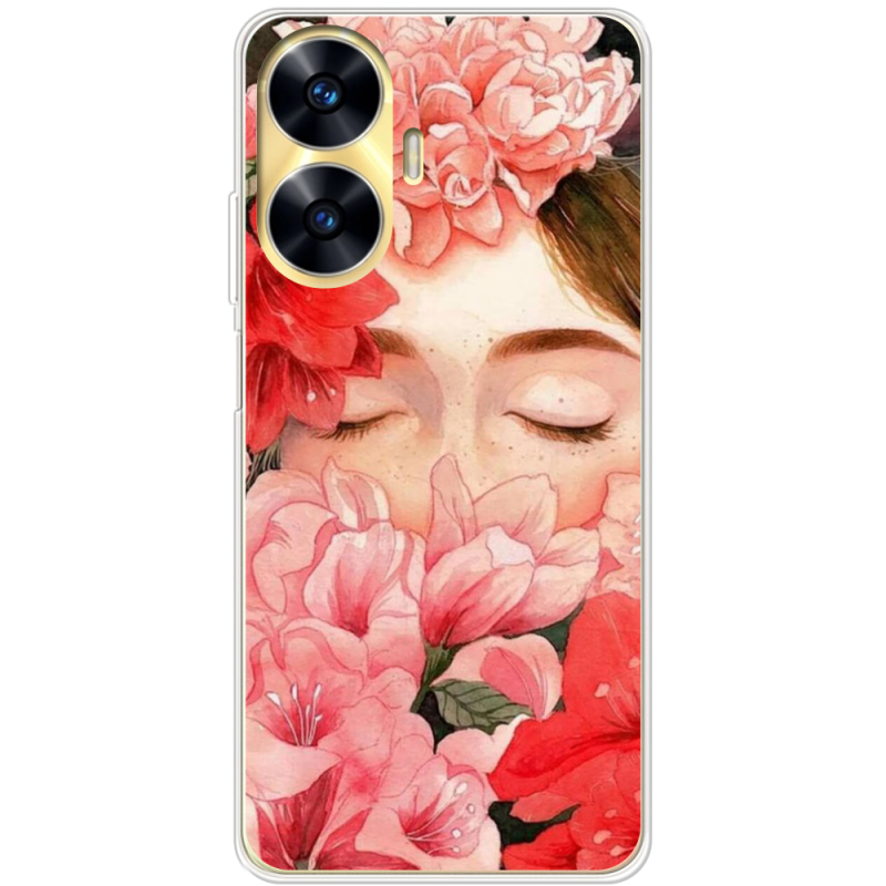 Чехол BoxFace Realme C55 Girl in Flowers