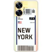 Прозрачный чехол BoxFace Realme C55 Ticket New York
