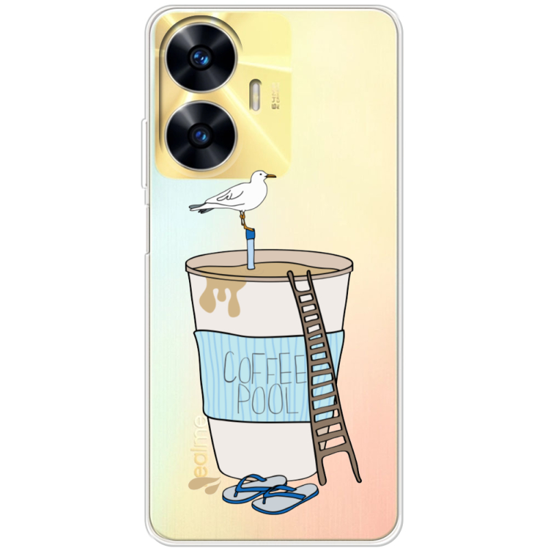 Прозрачный чехол BoxFace Realme C55 Segull in Cofee Pool