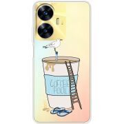 Прозрачный чехол BoxFace Realme C55 Segull in Cofee Pool