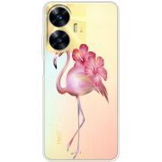 Прозрачный чехол BoxFace Realme C55 Floral Flamingo